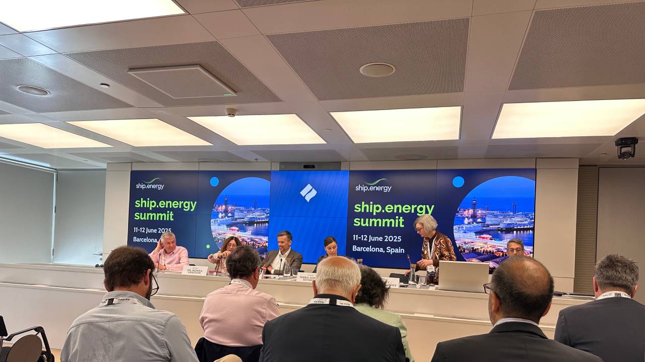 Panel discussion on marine fuel certification at Ship.Energy Summit 2025